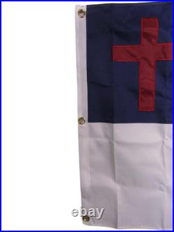 10X15 Embroidered Sewn Christian 600D Nylon HUGE Flag Heavy Duty Military Grade