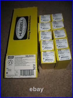 10 Lot New Hubbell Hospital Grade Heavy Duty Duplex Receptacles HBL8200I Ivory
