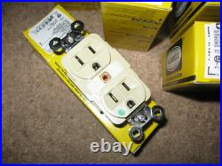 10 Lot New Hubbell Hospital Grade Heavy Duty Duplex Receptacles HBL8200I Ivory