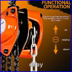 1100Lbs Capacity 10 Foot Lift 2 Heavy Duty Hooks Industrial Grade Steel Construc