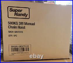 1100Lbs Capacity 10 Foot Lift 2 Heavy Duty Hooks Industrial Grade Steel Construc