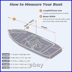1200D Boat Cover Trailerable Marine Grade Heavy Duty Bass Boat Cover Fit V-Hull