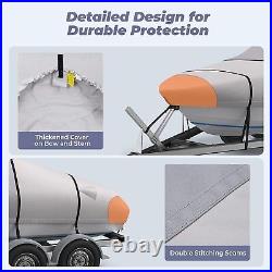 1200D Boat Cover Trailerable Marine Grade Heavy Duty Bass Boat Cover Fit V-Hull