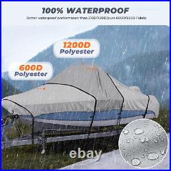 1200D Full Trailerable Center Console Boat Cover 17-19ft Marine Grade Heavy Duty
