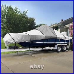 1200D Full Trailerable Center Console Boat Cover 17-19ft Marine Grade Heavy Duty