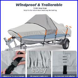 1200D Full Trailerable Center Console Boat Cover 17-19ft Marine Grade Heavy Duty