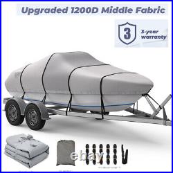 1200D Heavy Duty Boat Cover Waterproof Marine Grade Fits 17-19ft V-Hull Runabout