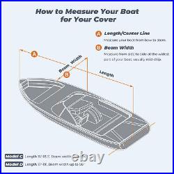 1200D Rip-Stop Waterproof Boat Cover Marine Grade Heavy Duty Fits 20'-22' V-Hull