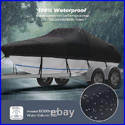 1200D Rip-Stop Waterproof Boat Cover Marine Grade Heavy Duty Fits 20'-22' V-Hull