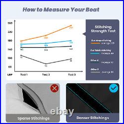 1200D Rip-Stop Waterproof Boat Cover Marine Grade Heavy Duty Fits 20'-22' V-Hull