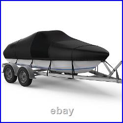 1200D Rip-Stop Waterproof Boat Cover Marine Grade Heavy Duty Fits 20'-22' V-Hull