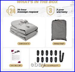 1200D Trailerable Boat Cover Heavy Duty Bass Boat Cover Marine Grade Fits V-Hull