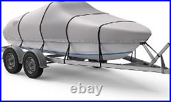 1200D Trailerable Boat Cover Heavy Duty Bass Boat Cover Marine Grade Fits V-Hull