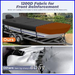 1200D Upgraded Waterproof Heavy Duty 18' Jon Boat Cover Trailerable Marine Grade