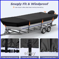 1200D Upgraded Waterproof Heavy Duty 18' Jon Boat Cover Trailerable Marine Grade