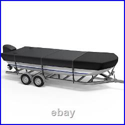 1200D Upgraded Waterproof Heavy Duty 18' Jon Boat Cover Trailerable Marine Grade