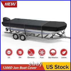 1200D Upgraded Waterproof Heavy Duty 18' Jon Boat Cover Trailerable Marine Grade