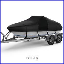 1200D Waterproof Marine Grade Heavy Duty Boat Cover Fits 20'-22' V-Hull Runabout