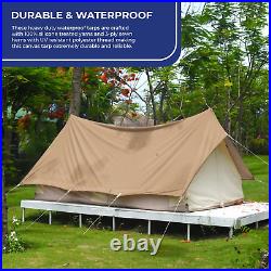 12X20 Feet Waterproof Canvas Tarp20 MIL Commercial Grade, Heavy Duty, Tear-Resi
