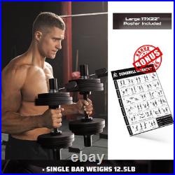 16/20 Loadable Dumbbells Pairs in Commercial Grade, Heavy Duty Olympic Dumb