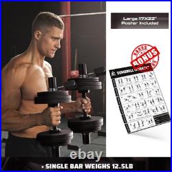 16/20 Loadable Dumbbells Pairs in Commercial Grade, Heavy Duty Olympic Dumb