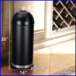 17 Gal/65L Open Top Trash Can Commercial Grade Heavy Duty Tall Commercial Trash