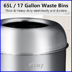 17 Gal / 65L Open Top Trash Can Commercial Grade Heavy Duty Tall Commercial new