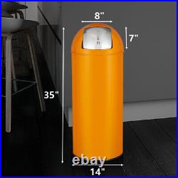 17 Gal / 65L Push Lid Trash Can Commercial Grade Heavy Duty Tall Commercial Tras