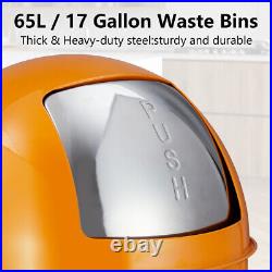17 Gal / 65L Push Lid Trash Can Commercial Grade Heavy Duty Tall Commercial Tras