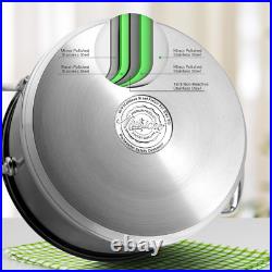 19-Quart Stainless Steel Stockpot 18/8 Food Grade Heavy-Duty Induction-Compati