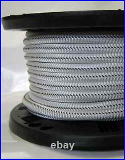 1/2? 1000 ft Bungee Shock Cord White With Black Tracer Marine Grade Heavy Duty