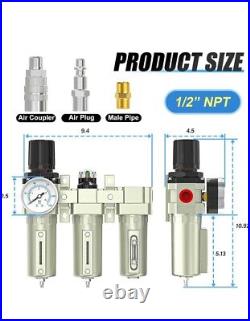 1/2 Heavy Duty Industrial Grade Filter Regulator Coalescing Desiccant Dryer Sys