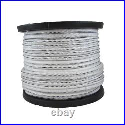 1/4? 500 ft Bungee Shock Cord White With Black Tracer Marine Grade Heavy Duty