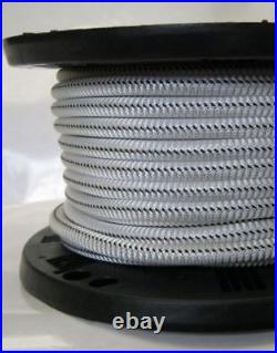 1/4? 500 ft Bungee Shock Cord White With Black Tracer Marine Grade Heavy Duty