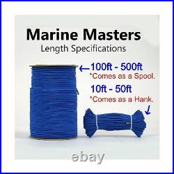 1/4 in X 500' Blue Bungee Cord Polyester Marine Grade Heavy Duty Shock Stre