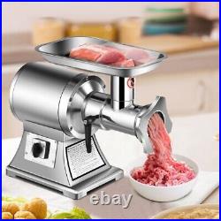 1.5 HP Electric Stainless Steel Heavy Duty Meat Grinder 1100W Commercial Grade