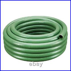 1 x100' Heavy Duty Flexible PVC Green Standard Suction Hose, Industrial Grade