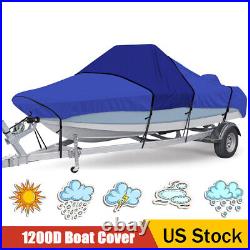 20'-22' 1200D Marine Grade Heavy Duty Center Console Boat Cover with Motor Cover