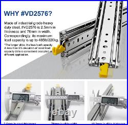 20 Industrial Grade Heavy Duty Drawer Slide with Lock #VD2576, 3 Widening up t