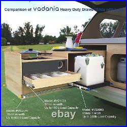 20 Industrial Grade Heavy Duty Drawer Slide with Lock #VD2576, 3 Widening up t