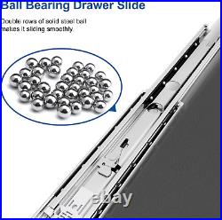 20 Industrial Grade Heavy Duty Drawer Slide with Lock #VD2576, 3 Widening up t