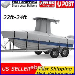 22'-24' 1200D Marine Grade T-Top Boat Cover Heavy Duty Tear-Resistant Boat Cover