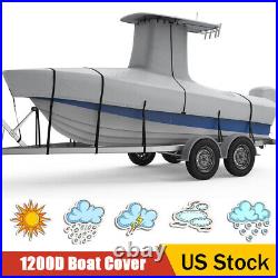 22'-24' 1200D Marine Grade T-Top Boat Cover Heavy Duty Tear-Resistant Boat Cover