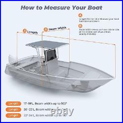 22'-24' 1200D Marine Grade T-Top Boat Cover Heavy Duty Tear-Resistant Boat Cover