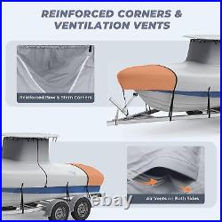 22'-24' 1200D Marine Grade T-Top Boat Cover Heavy Duty Tear-Resistant Boat Cover