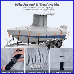 22'-24' 1200D Marine Grade T-Top Boat Cover Heavy Duty Tear-Resistant Boat Cover