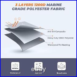 22'-24' 1200D Marine Grade T-Top Boat Cover Heavy Duty Tear-Resistant Boat Cover