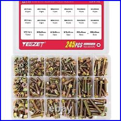 245PCS Grade 8.8 M6 M8 M10 Heavy Duty Flanged Bolts and Nuts Kit Metric Flanged