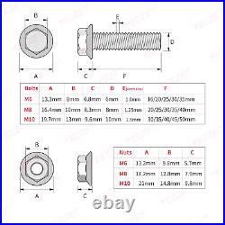 245PCS Grade 8.8 M6 M8 M10 Heavy Duty Flanged Bolts and Nuts Kit, Metric Flanged
