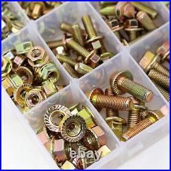 245PCS Grade 8.8 M6 M8 M10 Heavy Duty Flanged Bolts and Nuts Kit Metric Flanged